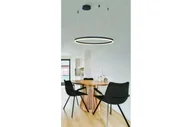 Lampy sufitowe - Lampa wisząca ledowa Halo AZ5347 90W koło ring czarna - miniaturka - grafika 1