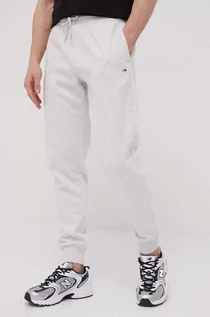 Spodnie męskie - Tommy Jeans Spodnie męskie kolor szary gładkie - grafika 1