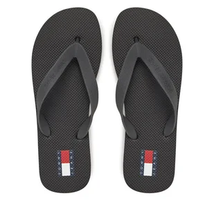 Japonki Tommy Jeans Tjm Beach Sandal EM0EM01560 Czarny - Klapki i japonki męskie - miniaturka - grafika 1