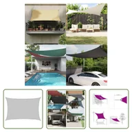 Parasole ogrodowe - The Living Store Żagiel przeciwsłoneczny - jasnoszary - 5x3 m - 100% poliester - Żagiel Przeciwsłoneczny - miniaturka - grafika 1