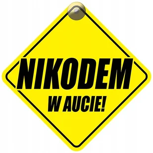 NIKODEM W AUCIE - PLAKIETKA - TABLICZKA - PRZYSSAWKA DO SAMOCHODU - Akcesoria do fotelików - miniaturka - grafika 1