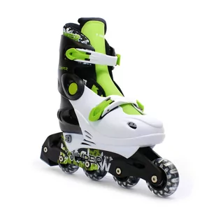 SPORT PW-129C S BOY / ŁYŻWOROLKI REGULOWANE GREEN/BLACK ROZM. S(30-33) (3) - Rolki - miniaturka - grafika 1