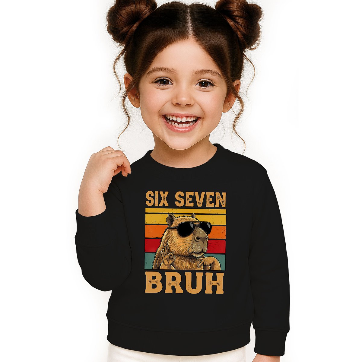 BLUZA DZIECIĘCA 67 SIX SEVEN VIRAL CAPYBARA 104 DLA CHŁOPCA DZIEWCZYNKI