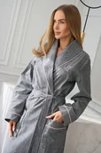 Szlafroki damskie - Szlafrok Coco 2530 Szary - miniaturka - grafika 1