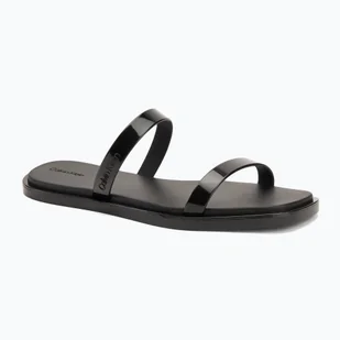 Klapki damskie Calvin Klein HW0HW02417 Double Bar Slide - Jelly black - Klapki i japonki damskie - miniaturka - grafika 1