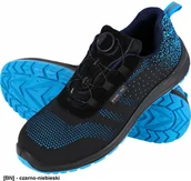 Obuwie robocze - Reis BRDROP-ROL S1 SR FO Półbuty bezpieczne zapięcie pokrętło stalowy podnosek tkanina podeszwa antypoślizgowa olejoodporna czarno-szary 44 - miniaturka - grafika 1