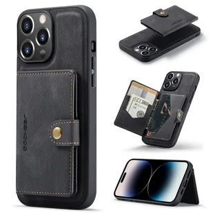 König Design Etui kompatybilne z Apple iPhone 14 Pro Etui na telefon komórkowy ze skóry syntetycznej - Etui na telefon komórkowy czarne - Etui i futerały do telefonów - miniaturka - grafika 1