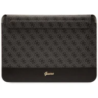 Plecaki - Guess Sleeve GUCS14PS4SGK 14" czarny/ black 4G Stripe Metal Logo - miniaturka - grafika 1