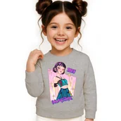 Bluzy dla dziewczynek - BLUZA DZIECIĘCA HUNTRIX ZOEY KPOP 110-116 BAWEŁNIANA JAKOŚĆ - miniaturka - grafika 1