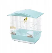 Klatki i wyposażenie dla ptaków - Tiffany, klatka, dla ptak�w, bia�a/turkusowa, 42x26x42 cm - miniaturka - grafika 1