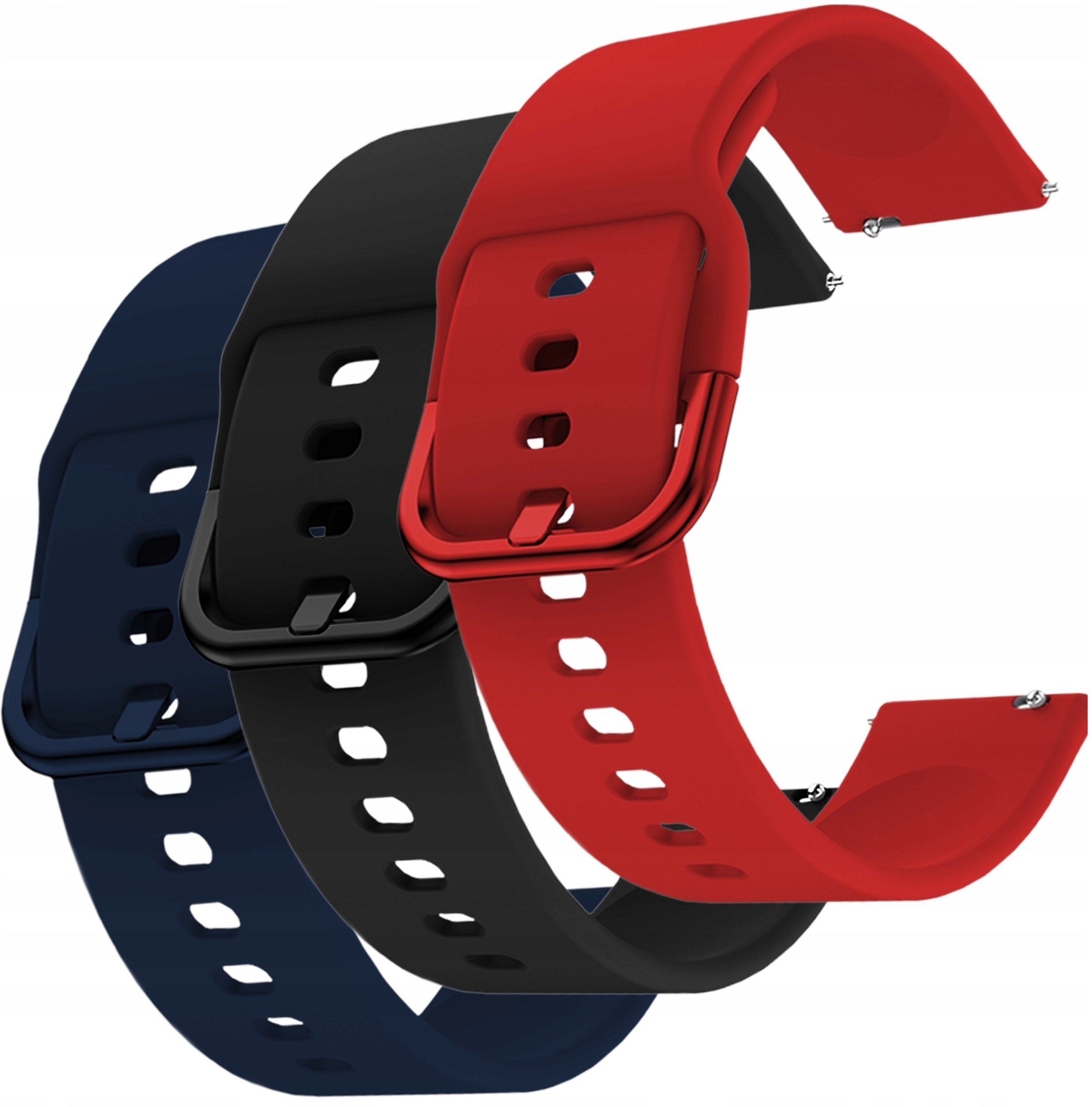 ChronSmarta Zestaw: 3x pasek ChronSmarta do smartwatch'a Amazfit GTS 2 2e 3 4 Mini BIP 3 U Pro Lite S GTR 42 mm