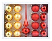 Bombki - Vitbis Zestaw bombki świąteczne szklane 16 sztuk + Szpic - miniaturka - grafika 1
