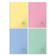Zeszyty szkolne - Herlitz Zeszyt A5/60K linia Eco PP Pastel Colors (5szt) - miniaturka - grafika 1