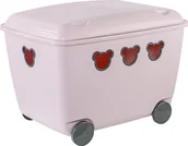 Pojemniki na zabawki - Branq BRANQ - Pojemnik Kosz na zabawki + Pokrywa - 55 L - BEAR BOX - różowy - 1900 - miniaturka - grafika 1