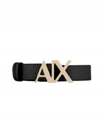 Paski - ARMANI EXCHANGE Pasek damski czarny r 80 - miniaturka - grafika 1