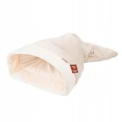 Legowiska dla kotów - Legowisko norka dla kota, muszla, kremowe, 40*100*20cm, z usztywnieniem - miniaturka - grafika 1