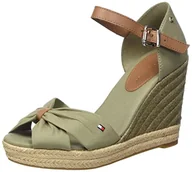 Espadryle damskie - Tommy Hilfiger Damskie sandały podstawowe z odkrytymi palcami na wysokim koturnie espadryle, Woodridge, 41 EU - miniaturka - grafika 1