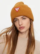 Czapki damskie - Guess Czapka AW5234 VIS01 Brązowy - miniaturka - grafika 1