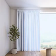 Zasłony - Zasłona na taśmie marszczącej 1 szt., pastelowy niebieski, Loneta - miniaturka - grafika 1