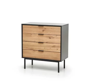 Komoda MURANO KM-2 dąb artisan na czarnych nogach - Komody - miniaturka - grafika 1