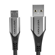 Kable - Kabel USB 2.0 A do Micro USB Vention COAHI 3A 3m szary - miniaturka - grafika 1