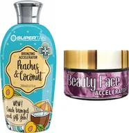 Balsamy i kremy do opalania - Supertan Supertan Peaches Cocount Cream + Słoiczek Beauty Face - miniaturka - grafika 1