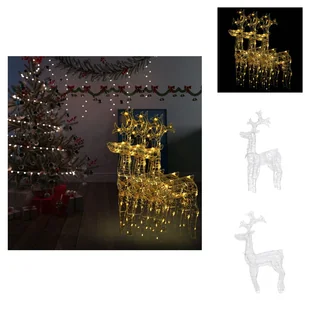 vidaXL Renifer dekoracja świąteczna 3 szt. 60x16x100 cm akryl - lampki choinkowe - Oświetlenie świąteczne vidaXL Renifer dekoracja świąteczna 3 szt. 60x16x100 cm akryl - lampki choinkowe - Oświetlenie świąteczne - miniaturka - grafika 1