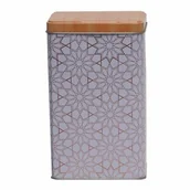 Pojemniki kuchenne - Pojemnik metalowy Octavia 16 cm d1 biało-złoty - miniaturka - grafika 1