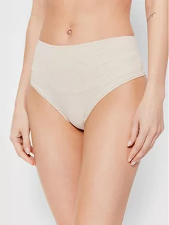 Majtki damskie - Spanx Stringi Cotton Comfort 40052R Beżowy - grafika 1