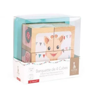 Janod Klocki drewniane Puzzle 6w1 Żyrafka Sophie - Puzzle - miniaturka - grafika 2