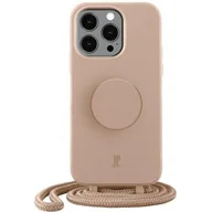 Etui i futerały do telefonów - Just Elegance Etui PopGrip do Apple iPhone 13 Pro Beżowy - miniaturka - grafika 1