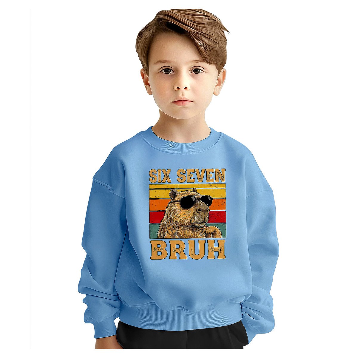 BLUZA DZIECIĘCA 67 SIX SEVEN VIRAL CAPYBARA 110-116 DLA CHŁOPCA DZIEWCZYNKI