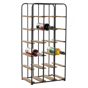Emaga Stojak na Butelki DKD Home Decor Brązowy Czarny Metal Drewno MDF (40 x 25 x 81 cm) - Pozostałe akcesoria barmańskie - miniaturka - grafika 1