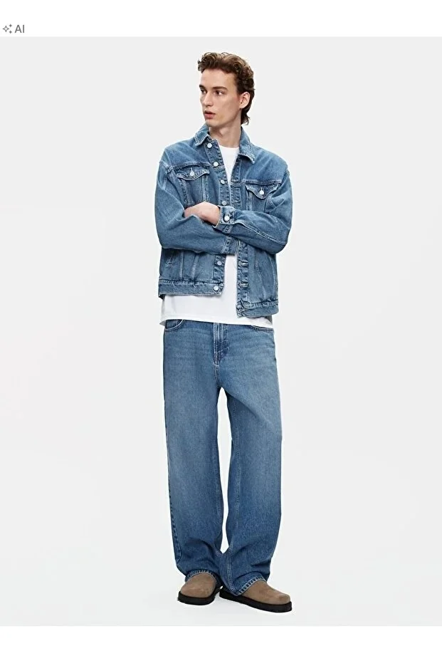 LTB MĘSKA KURTKA JEANSOWA Z DŻINSEM W STYLU CASUAL M 5IA