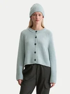 Swetry damskie - Marc O'Polo Kardigan 509 6121 61093 Niebieski Relaxed Fit - miniaturka - grafika 1