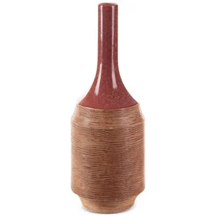 Nowoczesny Wazon Ceramiczny Elda 16X16X48 Jasnobrązowy - Wazony i flakony - miniaturka - grafika 1