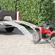 Wózki magazynowe - vidaXL Rampy załadunkowe 2 pcs Srebrny 222 x 29 x 14 cm Aluminium - miniaturka - grafika 1