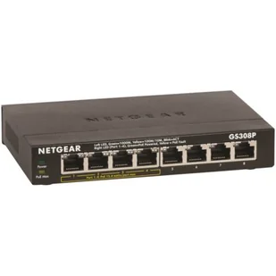 Netgear 8-Port, 4xPoE 53W Gigabit Desktop Switch Metal (GS308P) (GS308P-100PES) - Switche - miniaturka - grafika 1