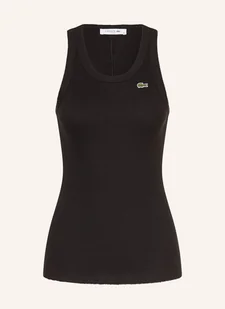 Lacoste Top schwarz - Koszulki i topy damskie - miniaturka - grafika 1