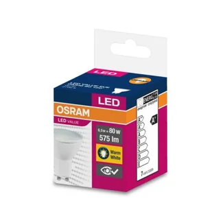 Osram Żarówka LED GU10 (230 V) 6,9W 575 lm Ciepła biel Żarówka LED GU10 (230 V) 6,9W 575 lm Ciepła biel - Żarówki LED - miniaturka - grafika 1