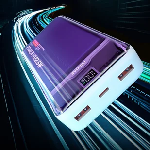 WEKOME WP-351 Vanguard Series - Power bank 20000 mAh PD 20W + QC 22.5W (Fioletowy / Przezroczysty) - Powerbanki - miniaturka - grafika 9