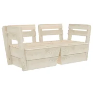 Sofy ogrodowe - vidaXL Ogrodowa sofa 2-osobowa z palet, impregnowane drewno świerkowe - miniaturka - grafika 1