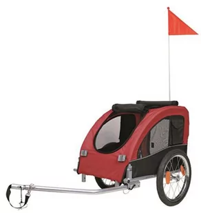 Trixie Przyczepka rowerowa 45 × 48 × 74 cm czerwono-czarna - Sprzęt podróżny i transportery dla psów - miniaturka - grafika 1