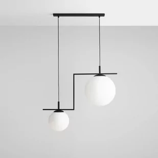 Aldex Lampa wisząca Zac czarna 1038H1/2 szklane klosze 1038H1/2 - Lampy sufitowe - miniaturka - grafika 1
