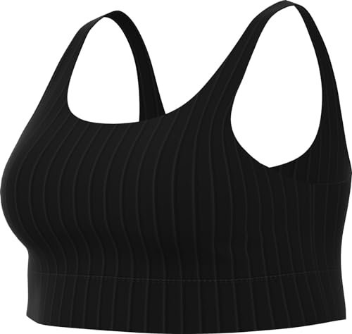 Nike Damski biustonosz W Nk Alate Solo Rib Bra, Black/Black/PCG3C, FQ0410-010, 2XL