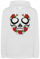 Bluzy męskie - Bluza męska nadruk Czaszka z RÓŻAMI r.XXL - miniaturka - grafika 1
