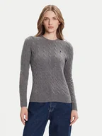 Swetry damskie - Polo Ralph Lauren Sweter 211971865501 Szary Slim Fit - miniaturka - grafika 1