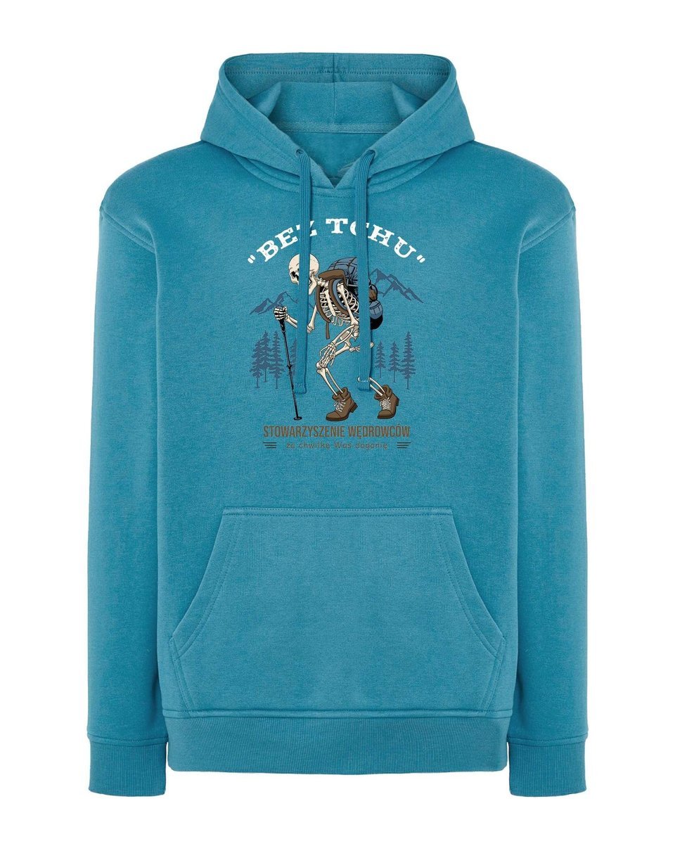 Bluza z kapturem Wycieczka Górska Szkielet Wspinaczka Niebieska XL