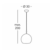 Lampy sufitowe - Lampa wisząca Kolarz Luna, Ø 30 cm, kolor złoty, metal/szkło - miniaturka - grafika 1