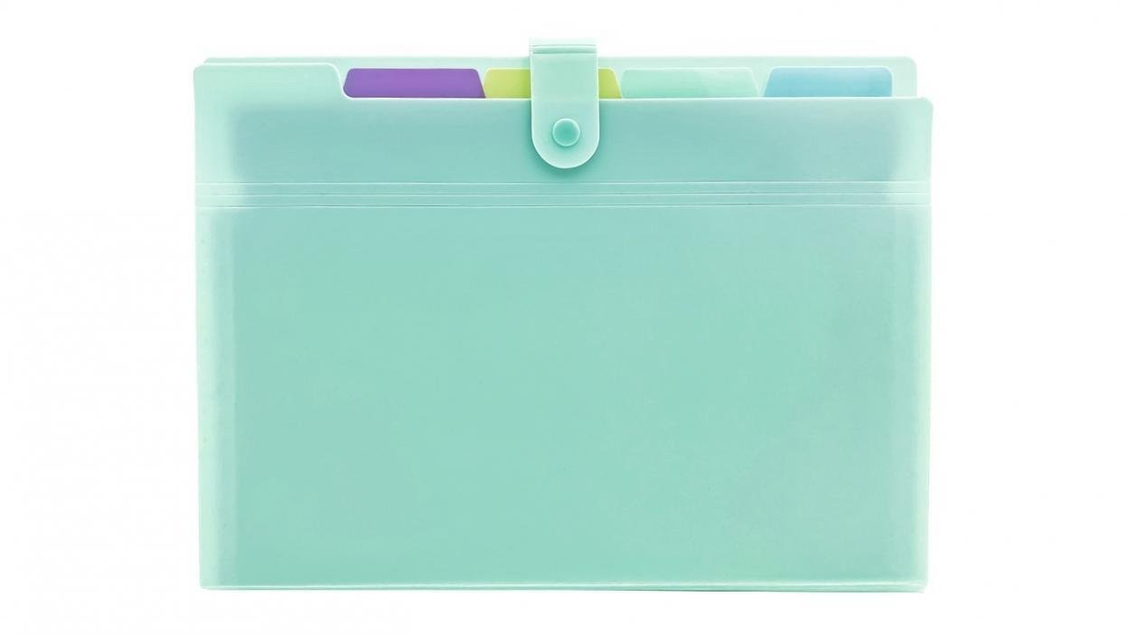 Biurfol Teczka A4 PP harmonijkowa pastel zielony